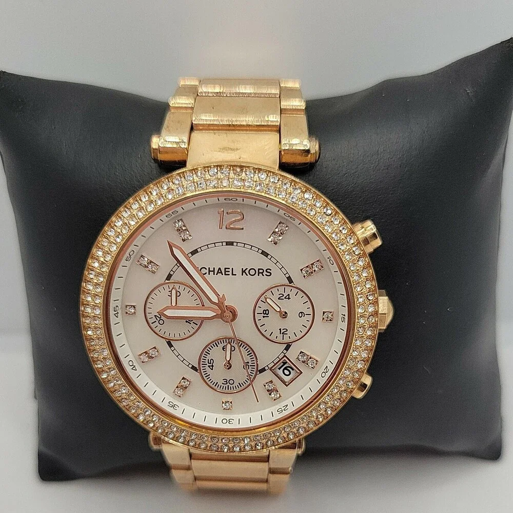 Michael Kors Parker MK5491 Women Stainless Steel Analog Dial Quartz Watch AM530 - Picture 2 of 11